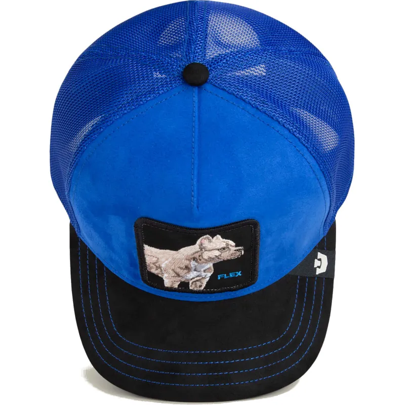 cepur-izliekta-truckeris-zils-snapback-flex-suede-the-farm-no-goorin-bros
