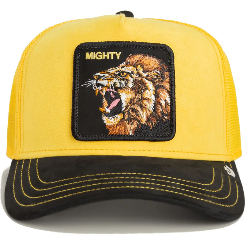 cepur-izliekta-dzeltens-snapback-mighty-lion-suede-the-farm-no-goorin-bros