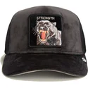 cepur-izliekta-soferis-melns-snapback-pantera-strength-panther-velour-the-farm-the-farm-no-goorin-bros