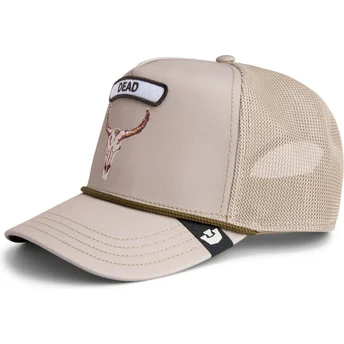 Czapka trucker beżowa byk GB2 Skull The Rocker The Farm od Goorin Bros.