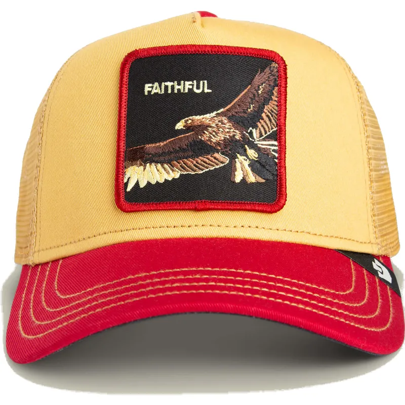trucker-cap-gelb-und-rot-adler-the-faithful-eagle-sport-the-farm-von-goorin-bros