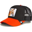 goorin-bros-good-looks-sport-the-farm-schwarze-und-orangefarbene-trucker-kappe-mit-fuchs