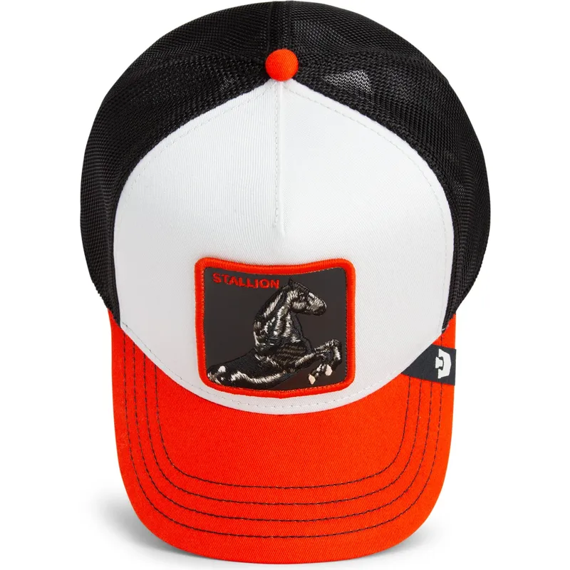 mehrfarbige-trucker-kappe-pferd-stallion-tri-tone-the-farm-von-goorin-bros