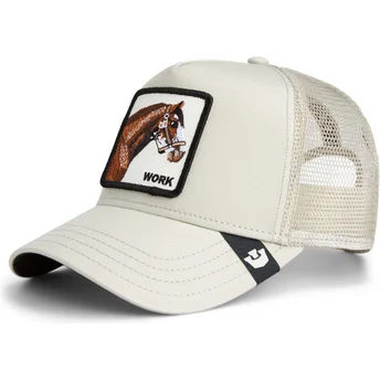 Czapka trucker biała koń Work Horse Grit The Farm od Goorin Bros.