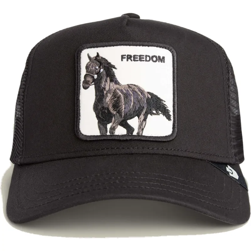 cepur-izliekta-truckeris-melns-snapback-freedom-grit-the-farm-no-goorin-bros