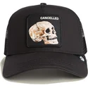 cepur-izliekta-truckeris-melns-snapback-the-cancelled-skull-grit-the-farm-no-goorin-bros