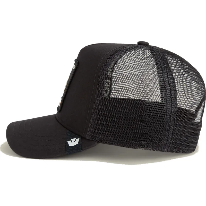 cepur-izliekta-truckeris-melns-snapback-the-cancelled-skull-grit-the-farm-no-goorin-bros