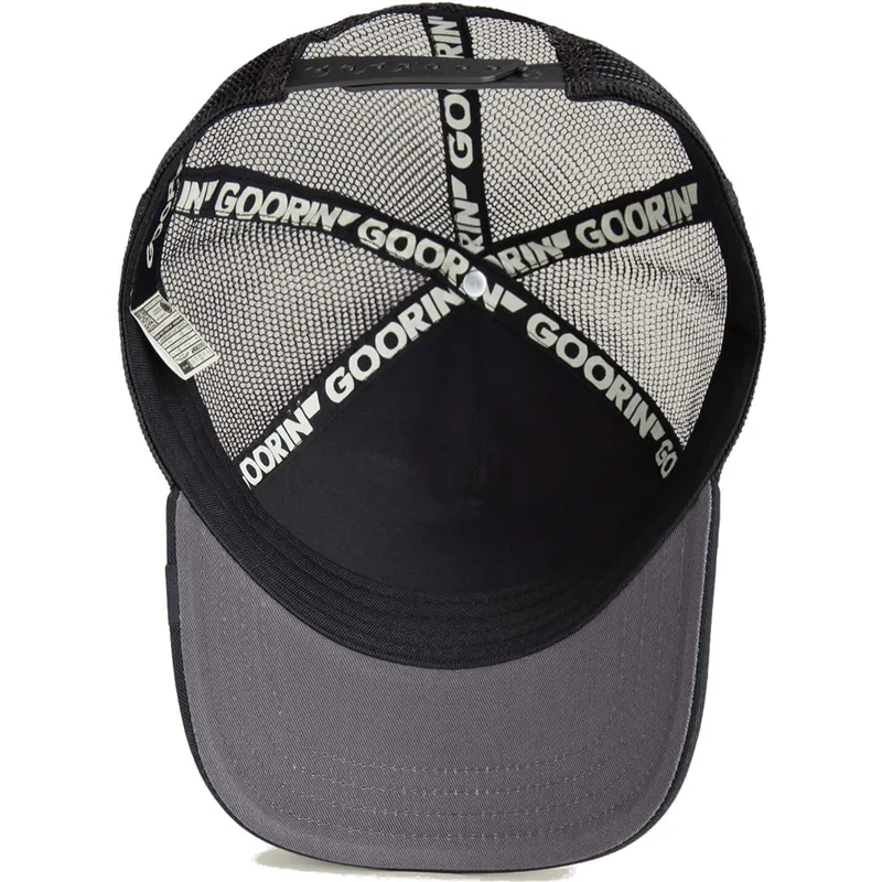 cepur-izliekta-truckeris-melns-snapback-the-cancelled-skull-grit-the-farm-no-goorin-bros