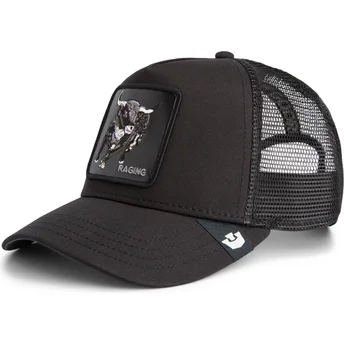 Czarna czapka trucker z bykiem Raging The Farm od Goorin Bros.