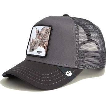 Goorin Bros. The Tuff Mini The Farm graue Trucker-Kappe für Jungen mit Nashorn.