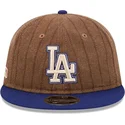 cap-plakana-brown-adjustable-strap-9fifty-retro-crown-wool-pinstripe-no-los-angeles-dodgers-mlb-no-new-era