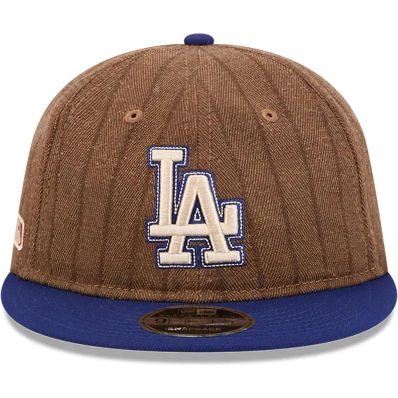 cap-plakana-brown-adjustable-strap-9fifty-retro-crown-wool-pinstripe-no-los-angeles-dodgers-mlb-no-new-era