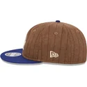 brun-och-bla-justerbar-platt-keps-9fifty-retro-crown-wool-pinstripe-fran-los-angeles-dodgers-mlb-av-new-era