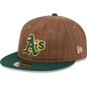 cepur-plakana-bruns-regulejams-9fifty-retro-crown-wool-pinstripe-no-oakland-athletics-mlb-no-new-era