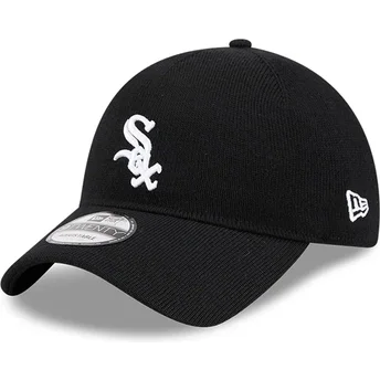 Verstellbare schwarze 9TWENTY Merino-Wollkappe der Chicago White Sox MLB von New Era