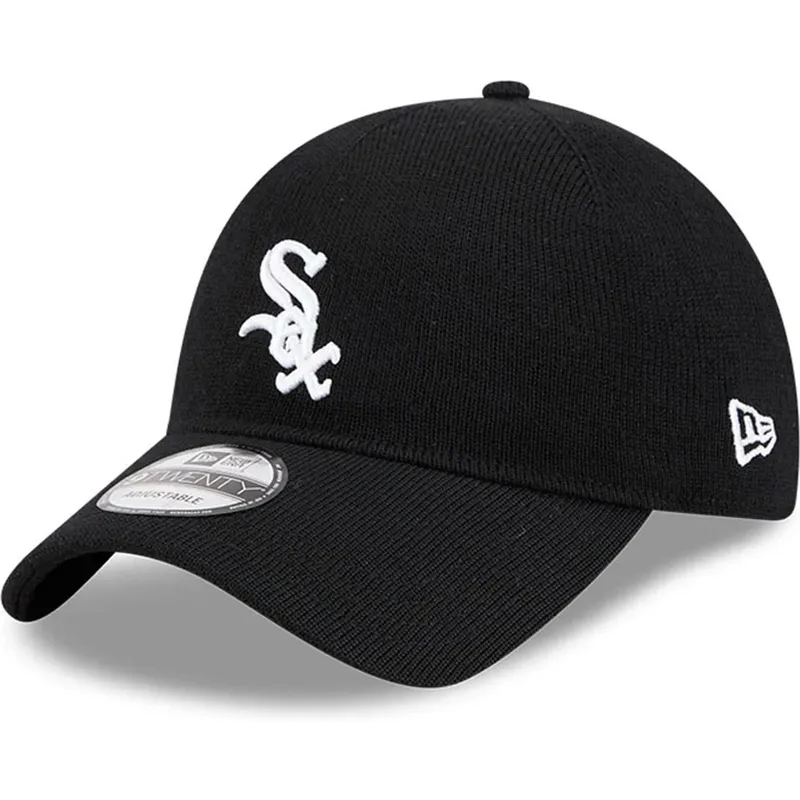 czapka-z-zakrzywionym-daszkiem-czarna-regulowana-9twenty-merino-wool-chicago-white-sox-mlb-new-era