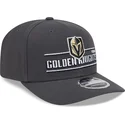 graue-curved-snapback-kappe-9seventy-stretch-snap-stated-der-vegas-golden-knights-nhl-von-new-era