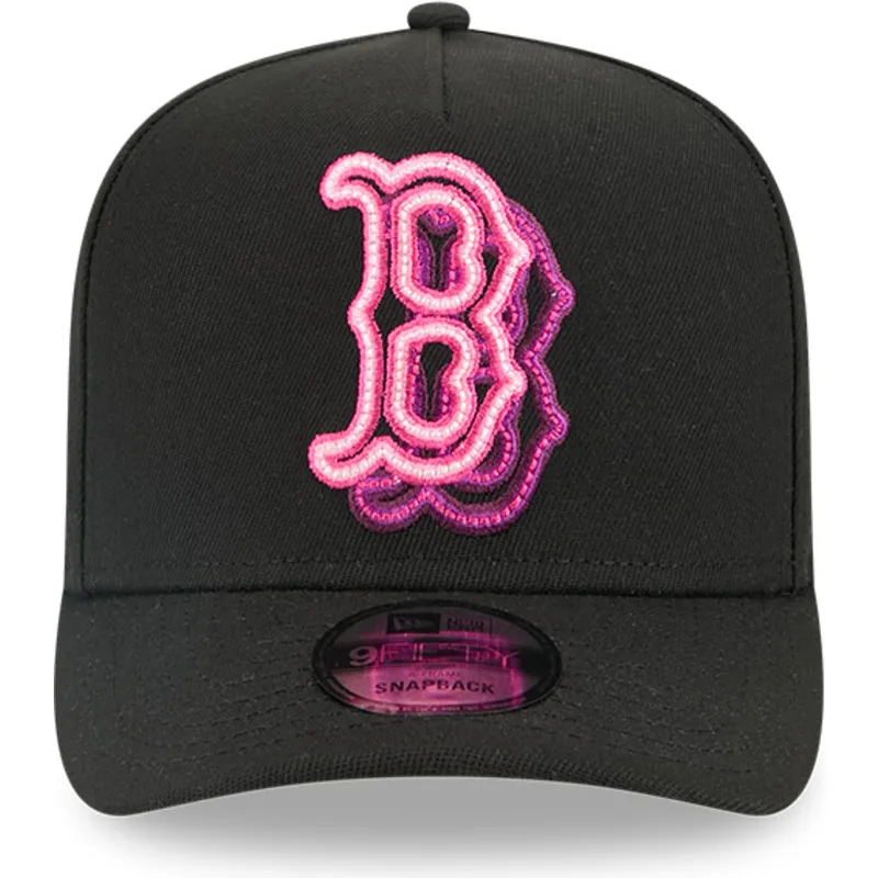 boston-red-sox-mlb-new-era-9fifty-a-frame-neon-schwarze-snapback-kappe