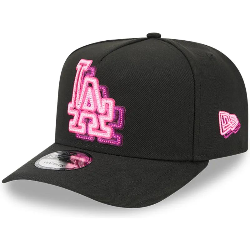 cepur-izliekta-melns-snapback-9fifty-a-frame-neon-no-los-angeles-dodgers-mlb-no-new-era