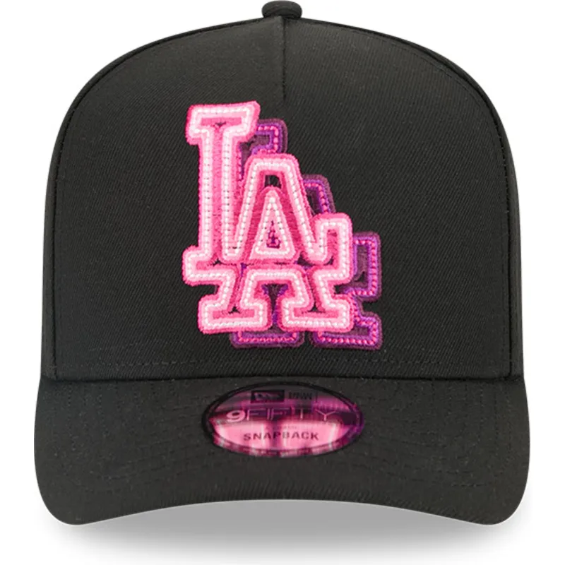 cepur-izliekta-melns-snapback-9fifty-a-frame-neon-no-los-angeles-dodgers-mlb-no-new-era
