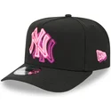 schwarze-gebogene-snapback-kappe-9fifty-a-frame-neon-der-new-york-yankees-mlb-von-new-era