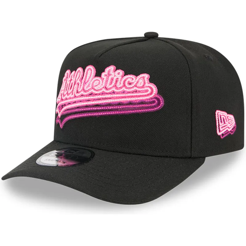cepur-izliekta-melns-snapback-9fifty-a-frame-neon-no-oakland-athletics-mlb-no-new-era