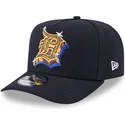 marineblaue-gebogene-snapback-kappe-9fifty-a-frame-emblem-der-detroit-tigers-mlb-von-new-era