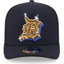 new-era-detroit-tigers-mlb-9fifty-a-frame-emblem-snapback-kappe-mit-gebogenem-schirm-in-marineblau