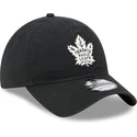 schwarze-verstellbare-curved-cap-9twenty-stamp-der-toronto-maple-leafs-nhl-von-new-era