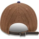 cap-izliekta-brown-adjustable-strap-9twenty-a-frame-wool-pinstripe-no-los-angeles-dodgers-mlb-no-new-era