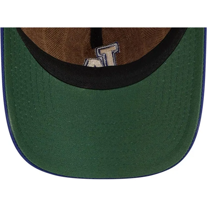 cap-izliekta-brown-adjustable-strap-9twenty-a-frame-wool-pinstripe-no-los-angeles-dodgers-mlb-no-new-era