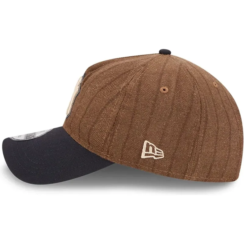 cap-izliekta-brown-adjustable-strap-9twenty-a-frame-wool-pinstripe-no-new-york-yankees-mlb-no-new-era