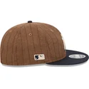 brazowa-i-granatowa-regulowana-czapka-z-daszkiem-9fifty-retro-crown-wool-pinstripe-new-york-yankees-mlb-new-era