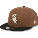 cap-plakana-brown-adjustable-strap-9fifty-retro-crown-wool-pinstripe-no-chicago-white-sox-mlb-no-new-era