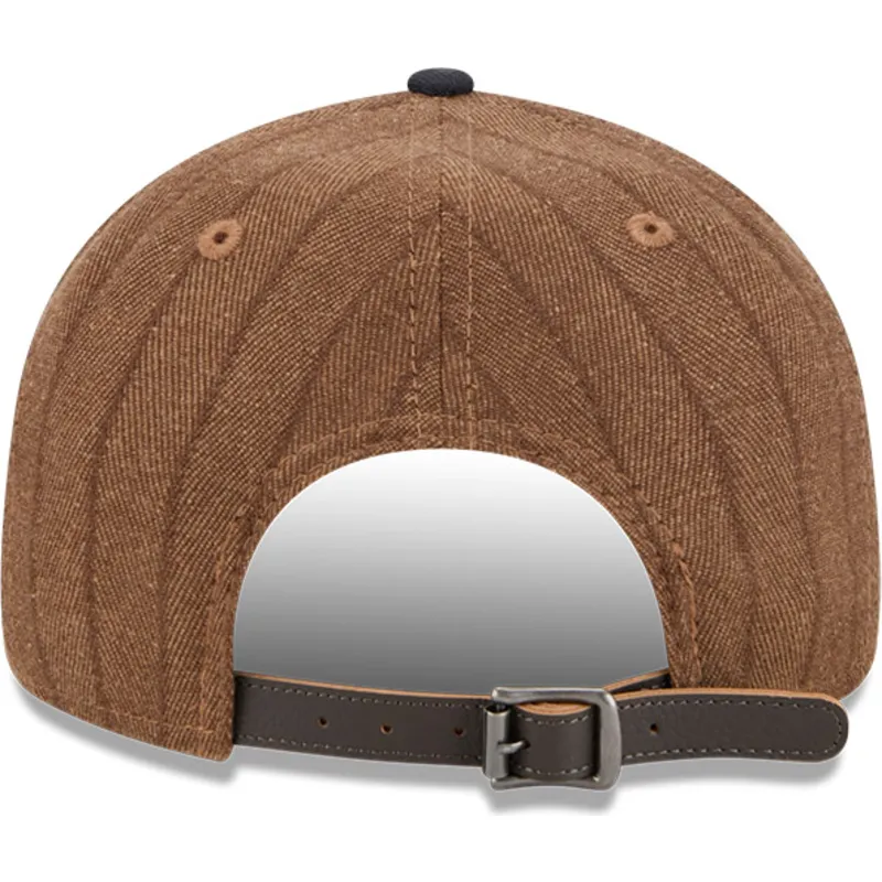 brazowo-czarna-regulowana-czapka-z-daszkiem-9fifty-retro-crown-wool-pinstripe-chicago-white-sox-mlb-new-era