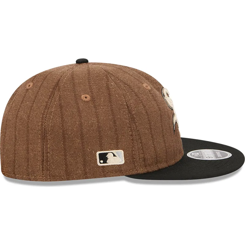 cepur-plakana-bruns-regulejama-lente-9fifty-retro-crown-wool-pinstripe-no-chicago-white-sox-mlb-no-new-era