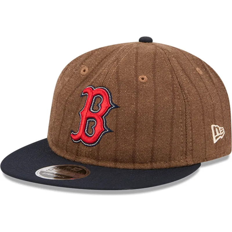 cepur-plakana-bruns-regulejams-9fifty-retro-crown-wool-pinstripe-no-boston-red-sox-mlb-no-new-era