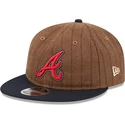 cap-plakana-brown-adjustable-strap-9fifty-retro-crown-wool-pinstripe-no-atlanta-braves-mlb-no-new-era