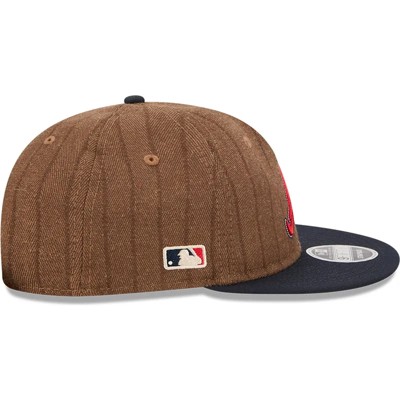 cap-plakana-brown-adjustable-strap-9fifty-retro-crown-wool-pinstripe-no-atlanta-braves-mlb-no-new-era cap-plakana-brown-adjustable-strap-9fifty-retro-crown-wool-pinstripe-no-atlanta-braves-mlb-no-new-era