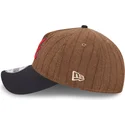 cap-izliekta-brown-adjustable-strap-9twenty-a-frame-wool-pinstripe-no-atlanta-braves-mlb-no-new-era