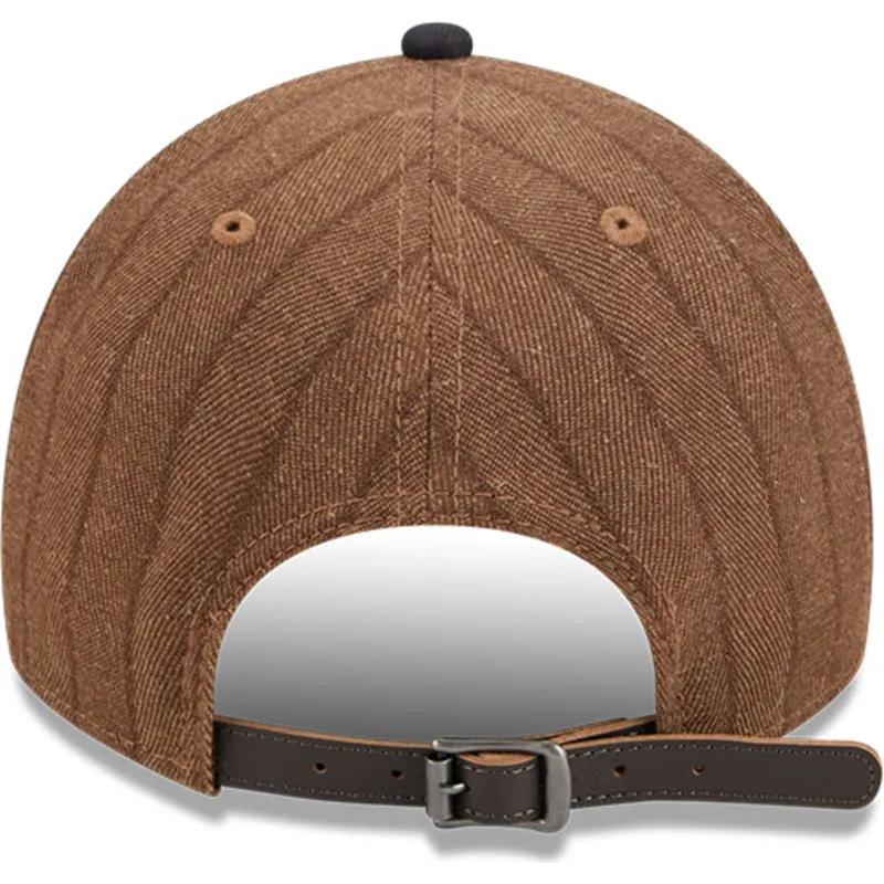 cepur-izliekta-bruns-regulejama-lente-9twenty-a-frame-wool-pinstripe-no-boston-red-sox-mlb-no-new-era