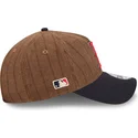 cap-izliekta-brown-adjustable-strap-9twenty-a-frame-wool-pinstripe-no-boston-red-sox-mlb-no-new-era