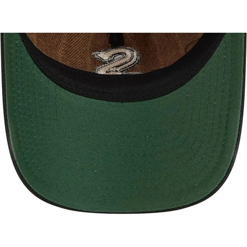 casquette-courbee-marron-et-noire-ajustable-9twenty-a-frame-wool-pinstripe-chicago-white-sox-mlb-new-era