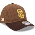 cepur-izliekta-bruns-regulejama-lente-9twenty-a-frame-wool-pinstripe-no-san-diego-padres-mlb-no-new-era