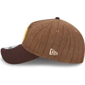 casquette-courbee-marron-ajustable-9twenty-a-frame-wool-pinstripe-san-diego-padres-mlb-new-era