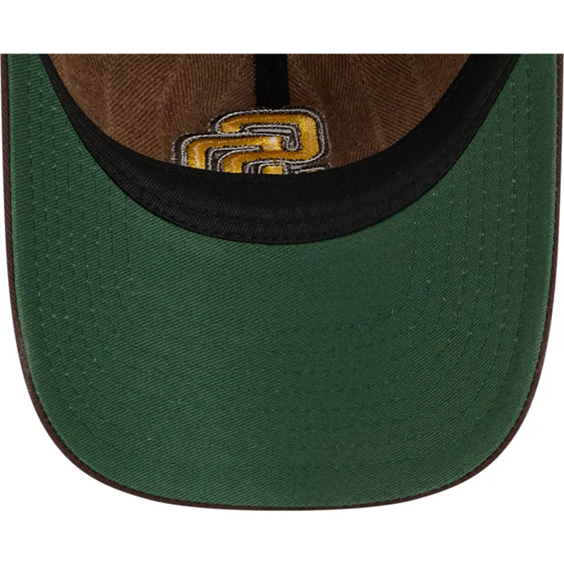 cepur-izliekta-bruns-regulejama-lente-9twenty-a-frame-wool-pinstripe-no-san-diego-padres-mlb-no-new-era