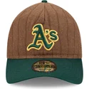 cepur-izliekta-bruns-regulejama-lente-9twenty-a-frame-wool-pinstripe-no-oakland-athletics-mlb-no-new-era