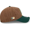 cepur-izliekta-bruns-regulejama-lente-9twenty-a-frame-wool-pinstripe-no-oakland-athletics-mlb-no-new-era