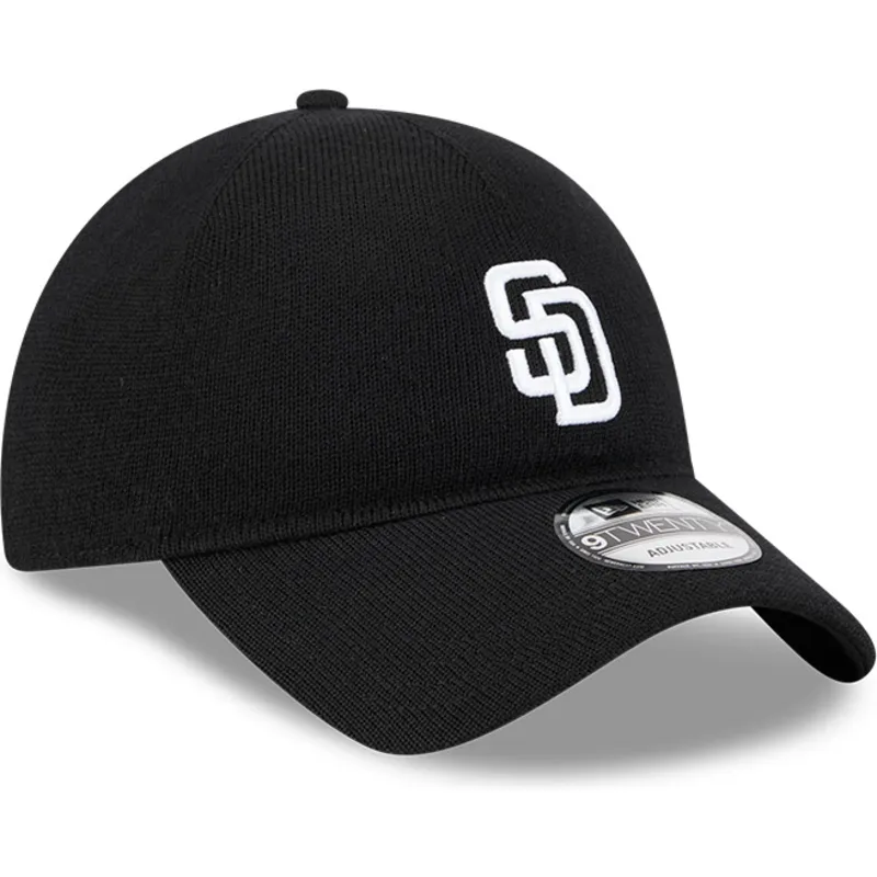 cepur-izliekta-melns-regulejams-9twenty-merino-wool-no-san-diego-padres-mlb-no-new-era
