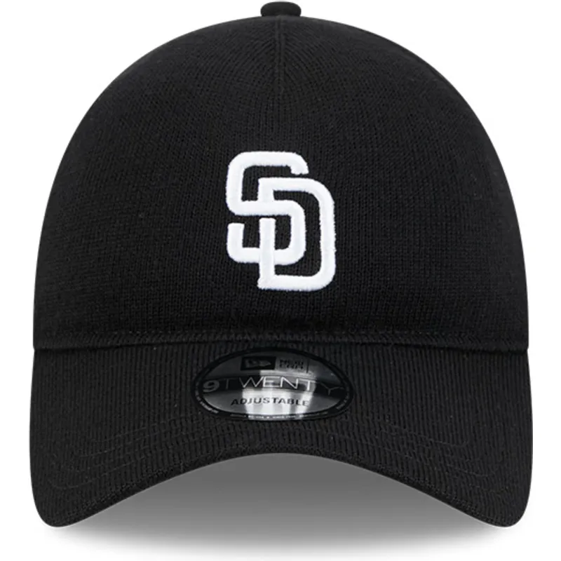 cepur-izliekta-melns-regulejams-9twenty-merino-wool-no-san-diego-padres-mlb-no-new-era